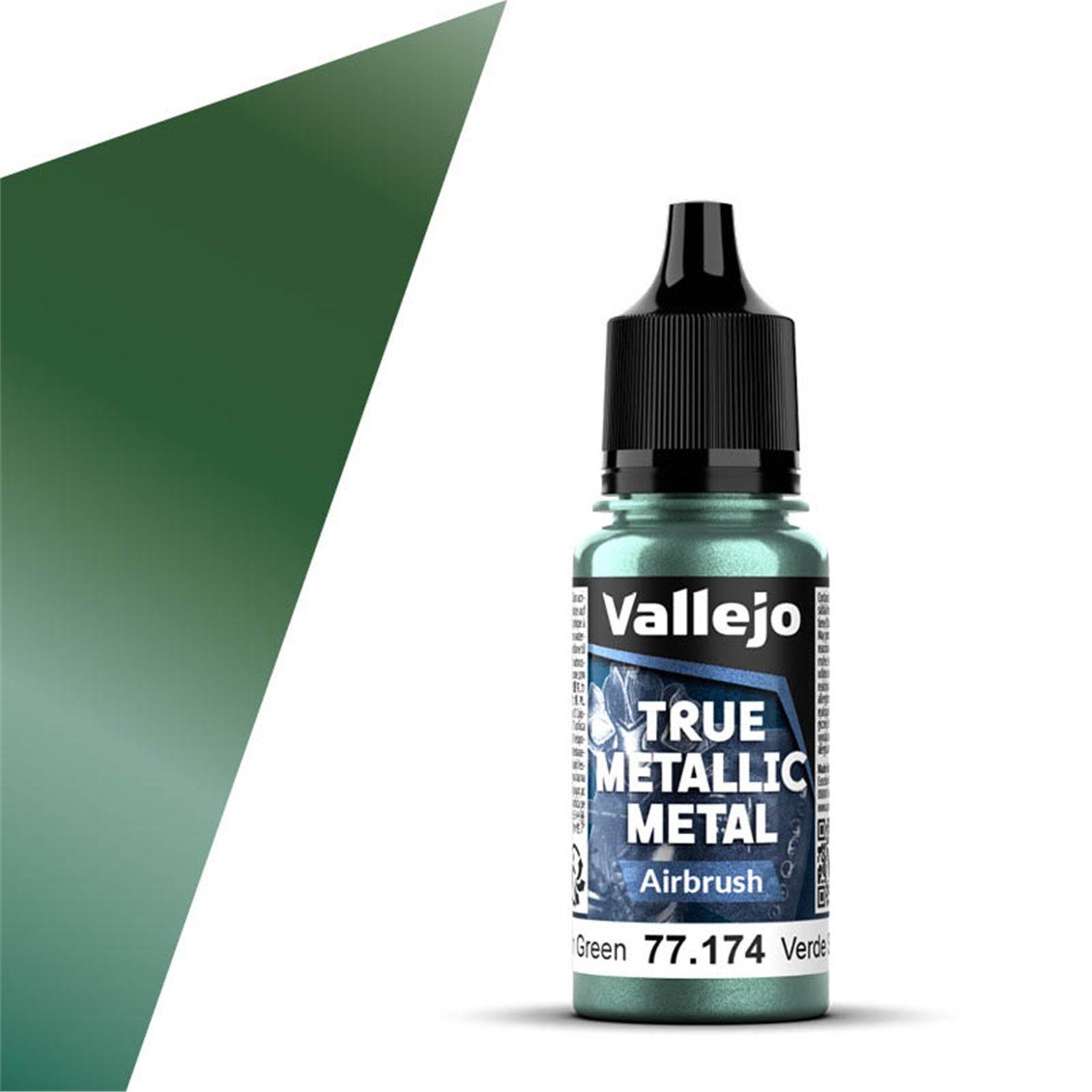 Vallejo 77174 18 ml. Dusken Green, Airbrush, True Metallic Metal (TMM) Serisi Model Boyası