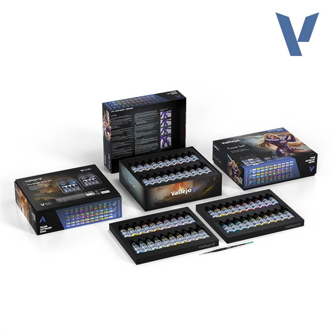 Vallejo 77273 60x18 ml. BSL Sistem Core Set, True Metallic Metal (TMM) Serisi Model Boyası Seti