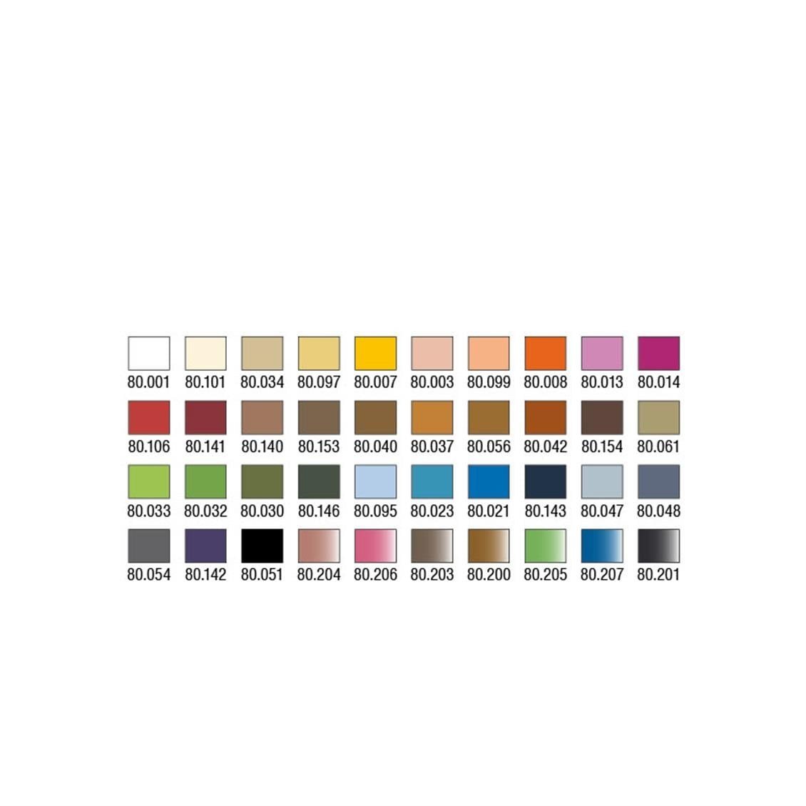 Vallejo 80260 40x8 ml. Wizkits Başlangıç Model Boyası Seti, Boya Fırçalı ve Özel Çantalı
