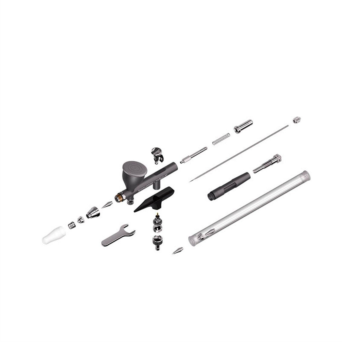 Vallejo 90001 Innovator, Çift Hamleli (Double Action), 0.2 ve 0.3 mm. Memeli, 9 ml. Hazneli Boya Tabancası