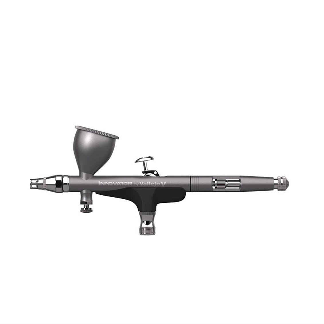 Vallejo 90001 Innovator, Çift Hamleli (Double Action), 0.2 ve 0.3 mm. Memeli, 9 ml. Hazneli Boya Tabancası