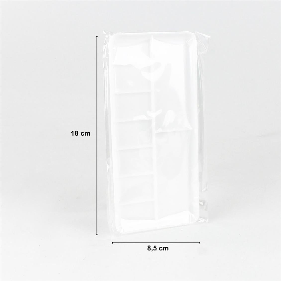 Vallejo HS121 Dikdörtgen 9 Hazneli Plastik Boya Paleti, 18x8,5 cm.