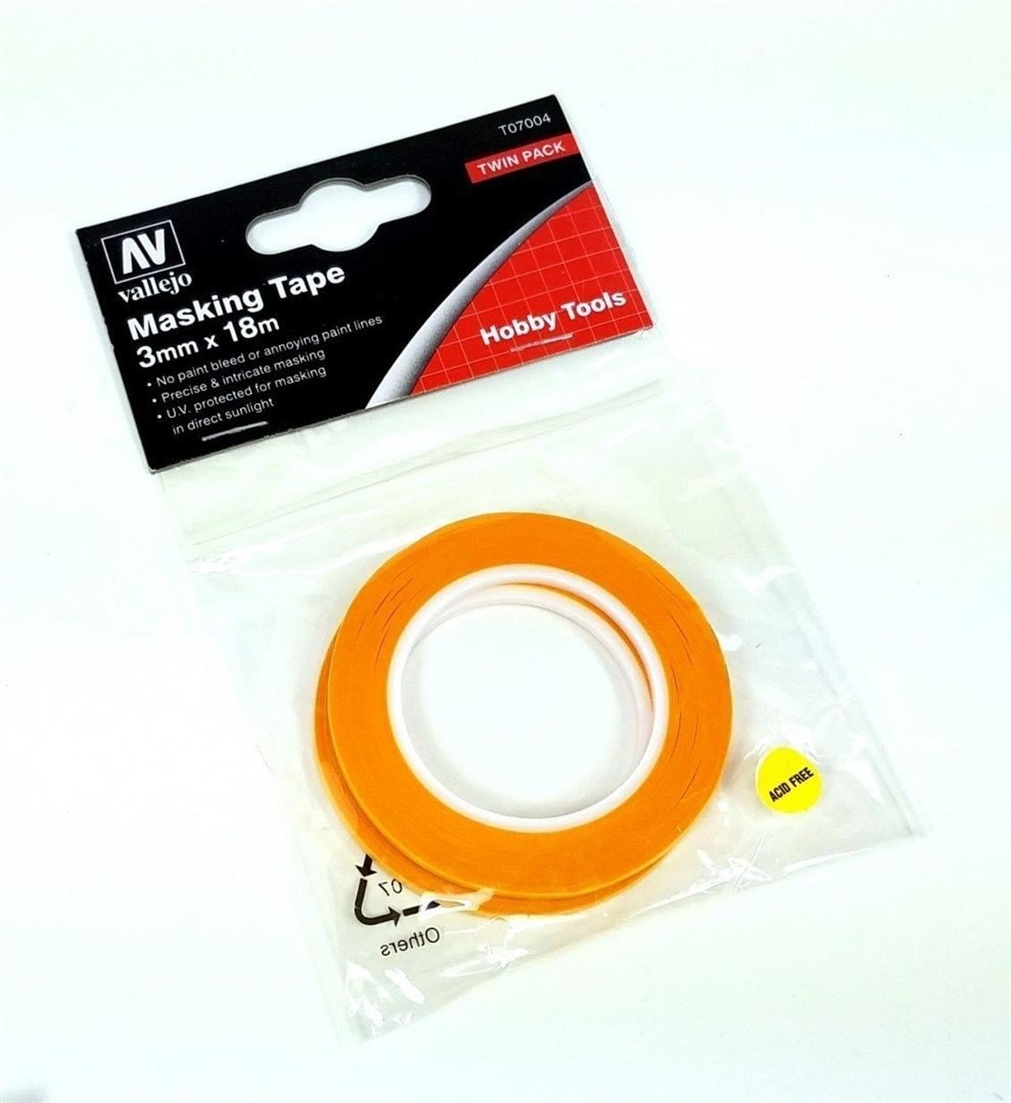 Vallejo T07004 Maskeleme Bantı (3 mmx18 metre), 2 Adet