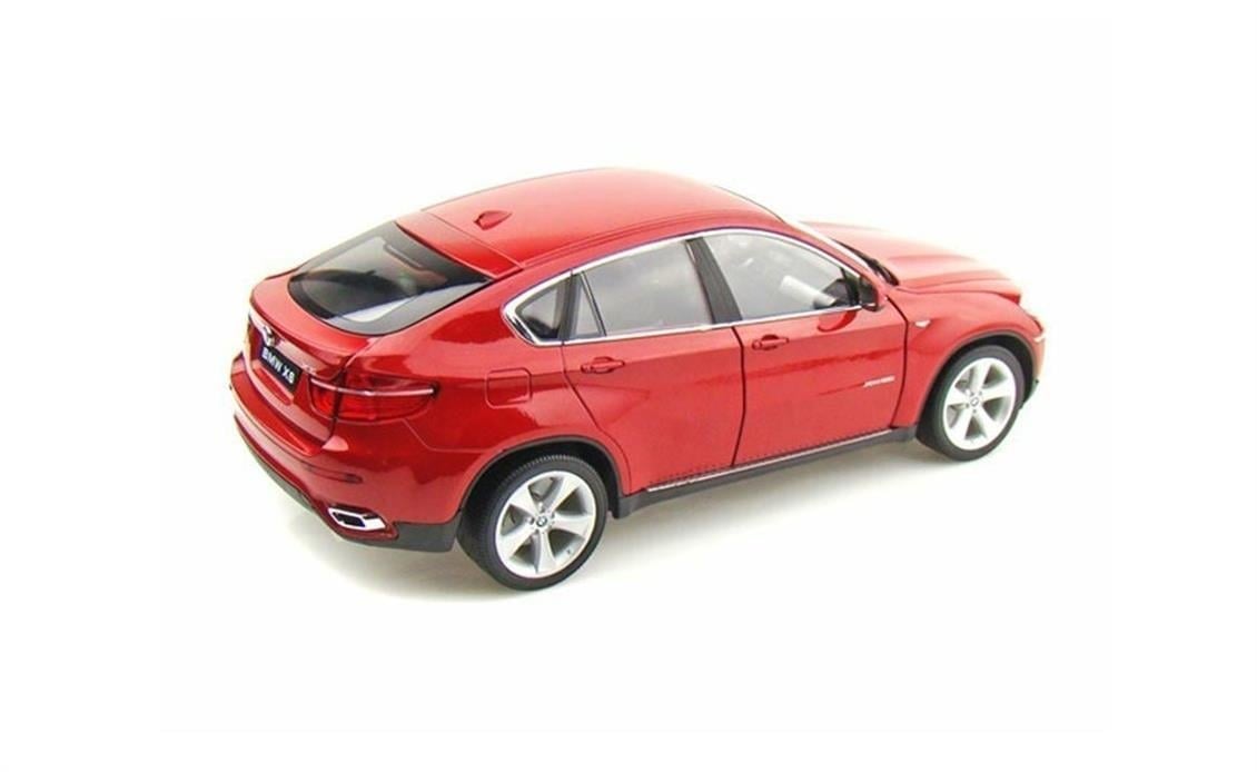 Welly 18031 1/18 Ölçek, 2009 Bmw X 6, Kırmızı, Sergilemeye Hazır Metal Araba Modeli