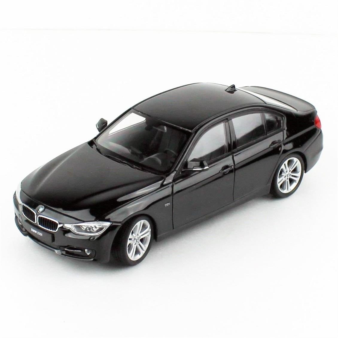 Welly 24039 1/24 Ölçek, 2014 Bmw 335i, Siyah, Sergilemeye Hazır Metal Araba Modeli