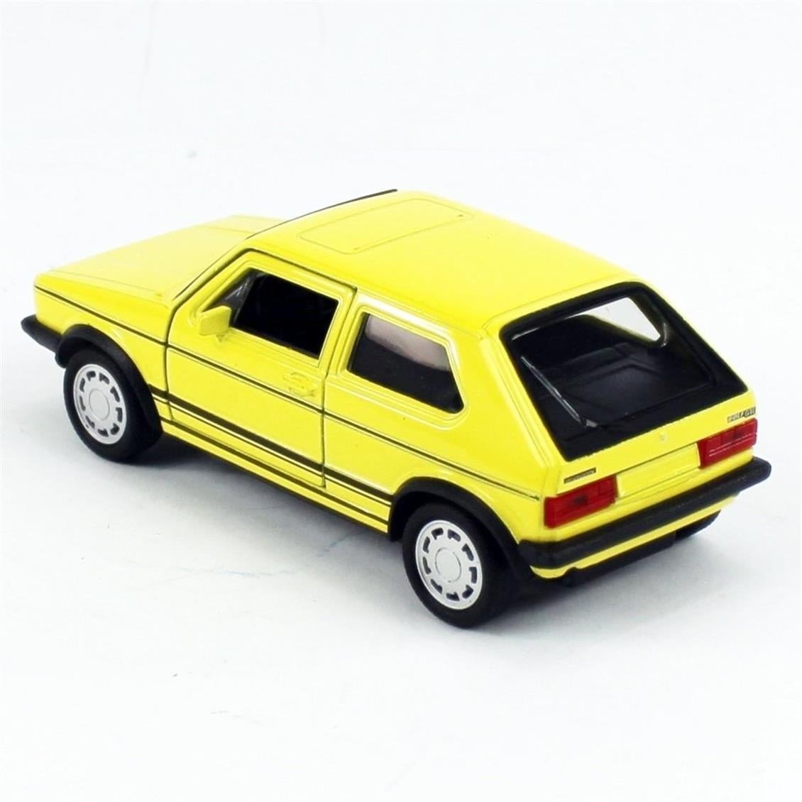 Welly 43610 1/34-1/39 Ölçek, Volkswagen Golf I GTI, Sarı, Çek-Bırak Mekanizmalı Oyuncak Metal Araba