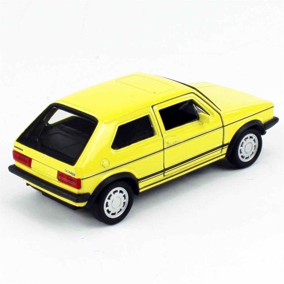 Welly 43610 1/34-1/39 Ölçek, Volkswagen Golf I GTI, Sarı, Çek-Bırak Mekanizmalı Oyuncak Metal Araba