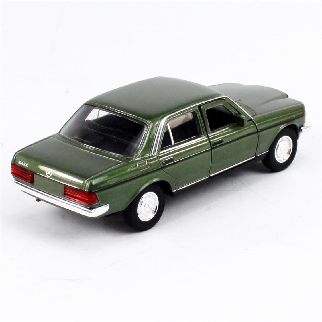 Welly 43681 1/34-1/39 Ölçek, Mercedes Benz E-Class W123, Yeşil, Çek-Bırak Mekanizmalı Oyuncak Metal Araba
