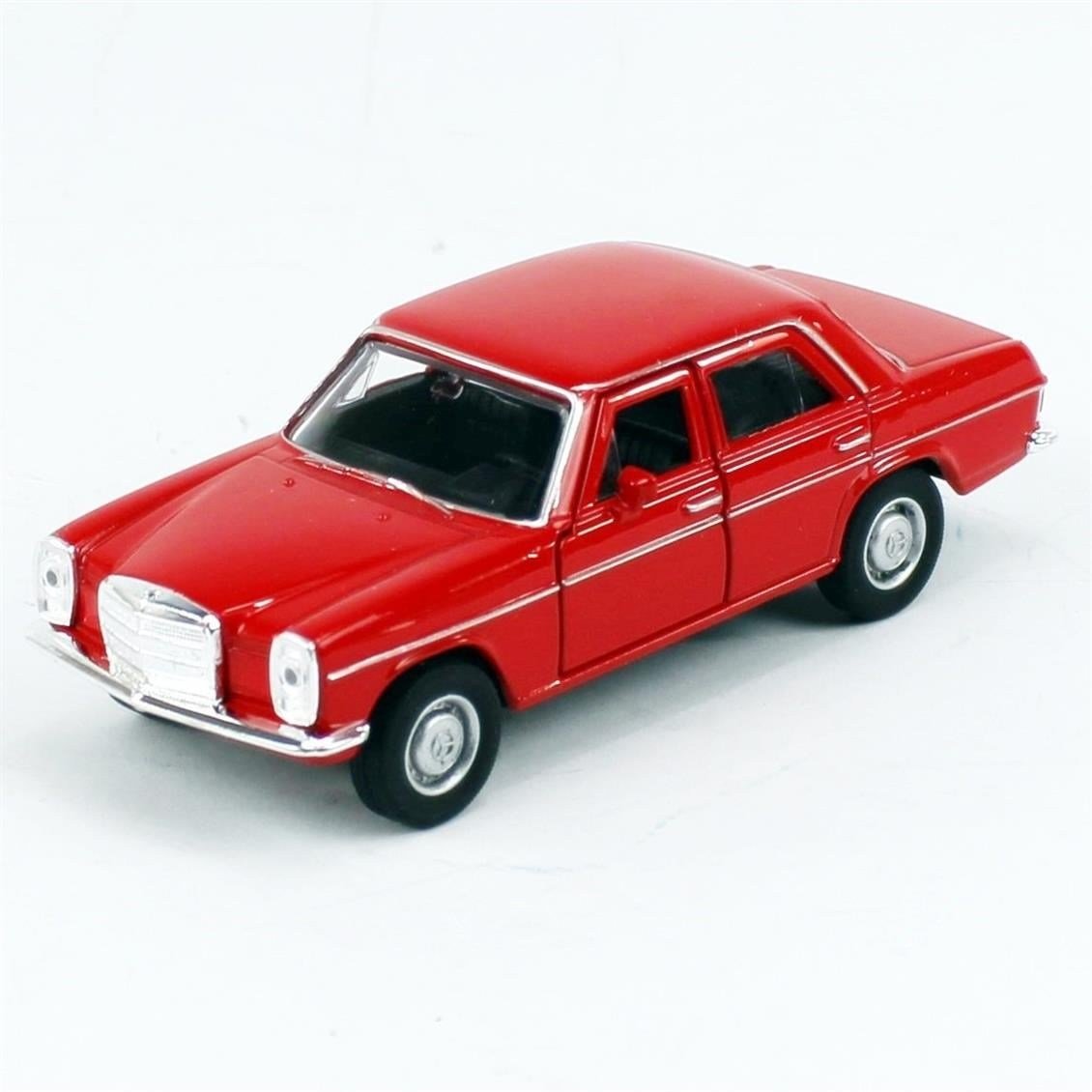 Welly 43686 1/34-1/39 Ölçek, Mercedes Benz 220, Kırmızı, Çek-Bırak Mekanizmalı Oyuncak Metal Araba