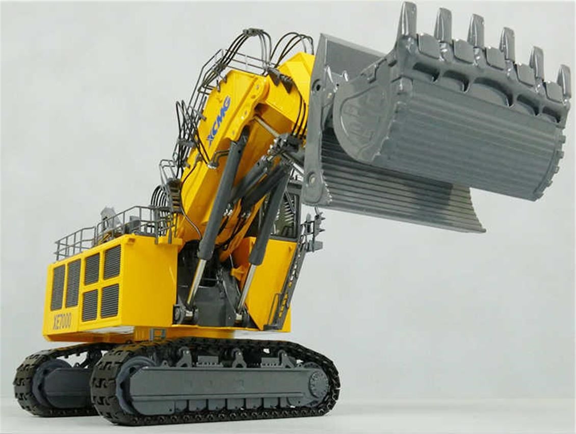 Yagao XE7000 1/50 Ölçek, XCMG Maden Ekskavatörü-Sergilemeye Hazır Metal Model