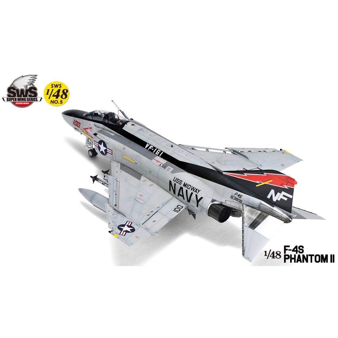 Zoukei Mura SWS48-05 1/48 Ölçek, F-4S Phantom II Savaş Uçağı, Plastik Model Kiti
