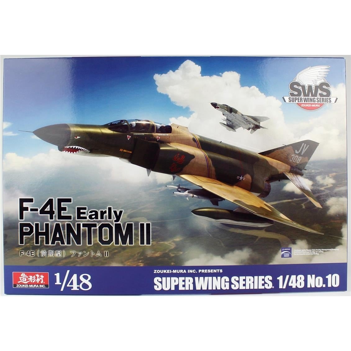 Zoukei Mura SWS48-10 1/48 Ölçek, F-4E Early Phantom II Savaş Uçağı, Plastik Model kiti