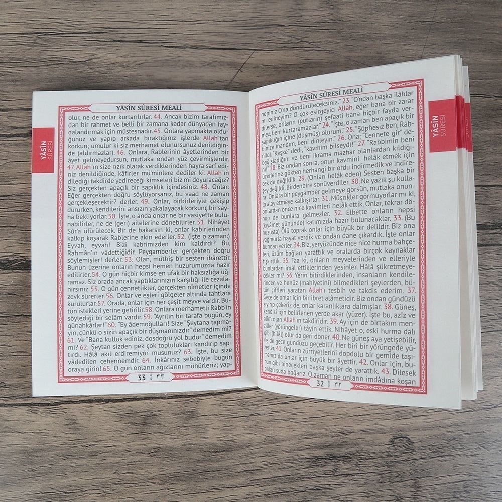 10 Adet Ekonomik Yasin Kitabı ( 12x16 ) cm, 90 gr, 80 Sayfa, Zikirmatik, Süslemeli Asetat Kutulu - Mavi
