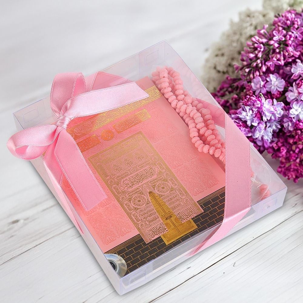10 Adet Ekonomik Yasin Kitabı ( 12x16 ) cm, 90 gr, 80 Sayfa, Tesbih, İsme Özel Etiket Hediyeli - Pembe