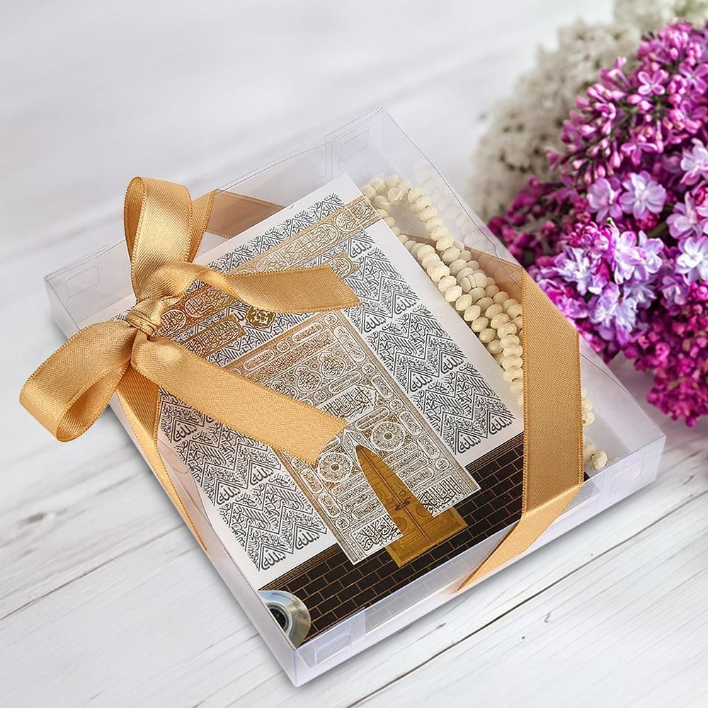 10 Adet Ekonomik Yasin Kitabı ( 12x16 ) cm ,90 gr, 80 Sayfa, Tesbih, Süslemeli Asetat Kutulu - Beyaz