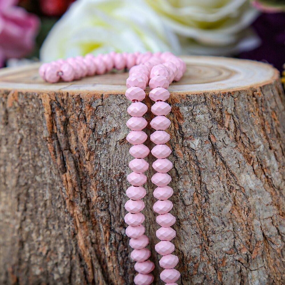 10 Adet Kristal Kokulu Tesbih Pembe (6mm)