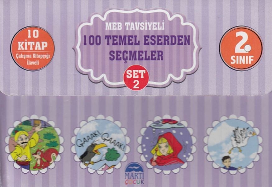 2. Sınıf MEB Tavsiyeli 100 Temel Eserden Seçmeler Set 2 -10 Kitap Takım
