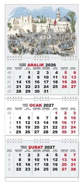 2027 Gemici Duvar Takvimi - Filistin