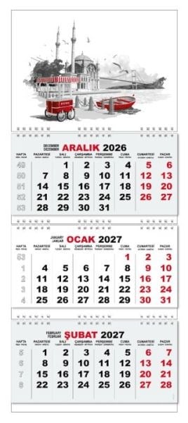 2027 Gemici Duvar Takvimi - Ortaköy