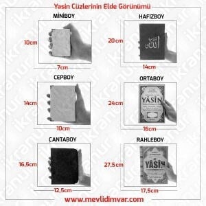 41 Yasin 192 sayfa ,Fihristli, Karton Kapak, Şamua Kağıt, Sesli Yasin, Orta  Boy (16*24 cm)