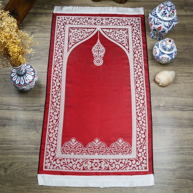 Anneler Günü Hediyesi Termo  Yasin Kitabı, Seccade, Güllü Tesbihli Set-Bordo