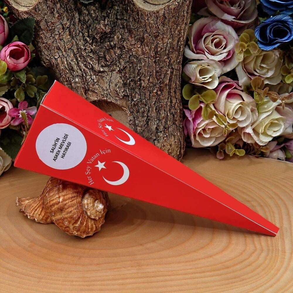Asker Mevlüt Şekeri Çifte Kavrulmuş Lokumlu Mevlana Şekerli (70-80gr) 15cm