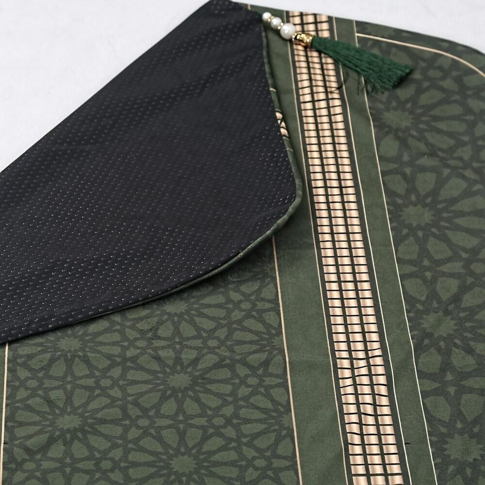 Astarlı Ortadoğu Kadife Seccade Yeşil 63×116 cm 268 gr