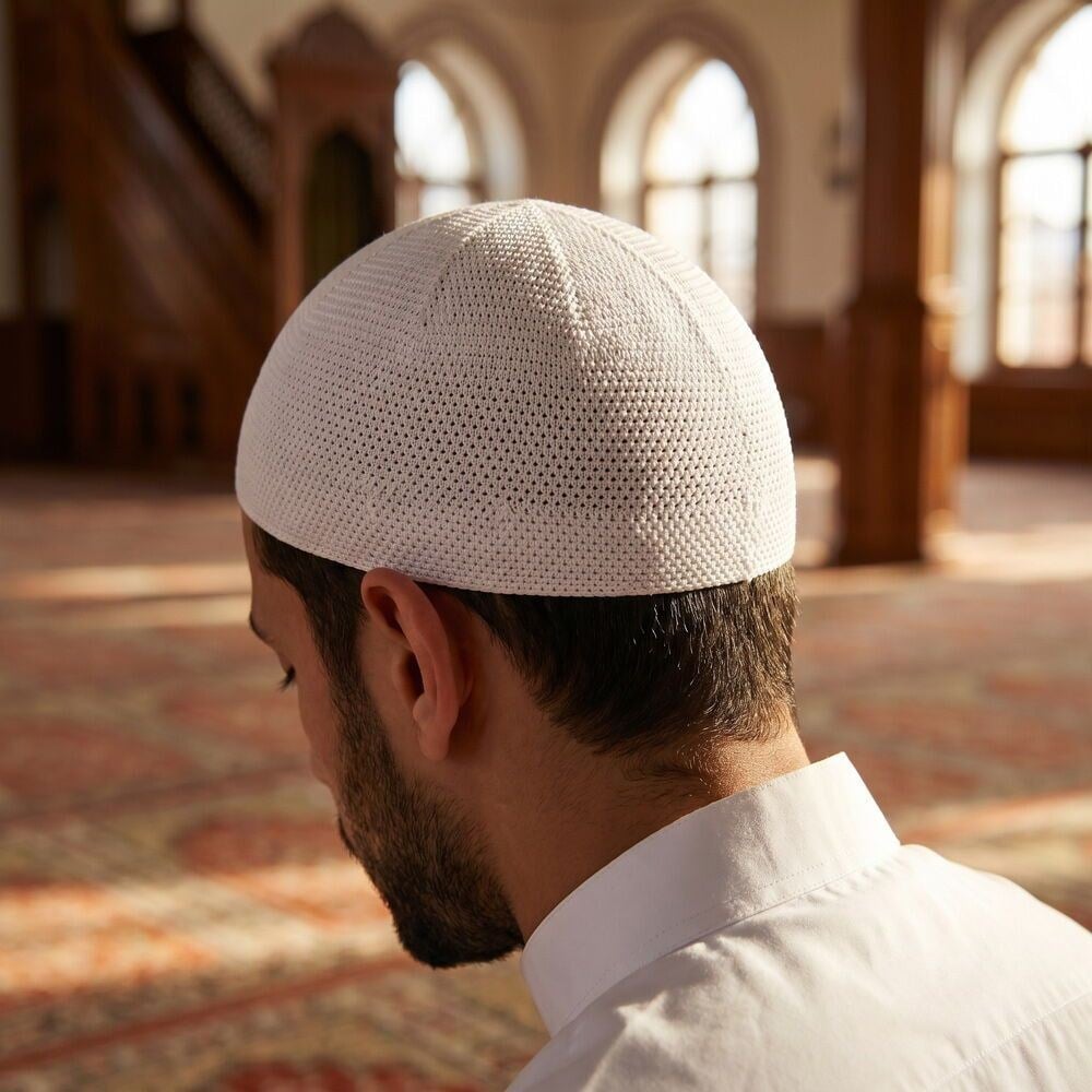 Barla Lüks Takke El Örgüsü - Beyaz