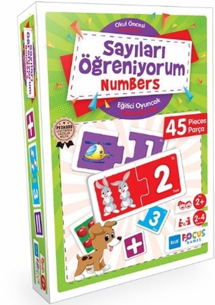 Blue Focus Sayıları Öğreniyorum - Eğitici Oyunlar 45 Parça