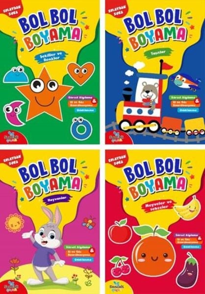 Bol Bol Boyama Seti - 4 Kitap Takım