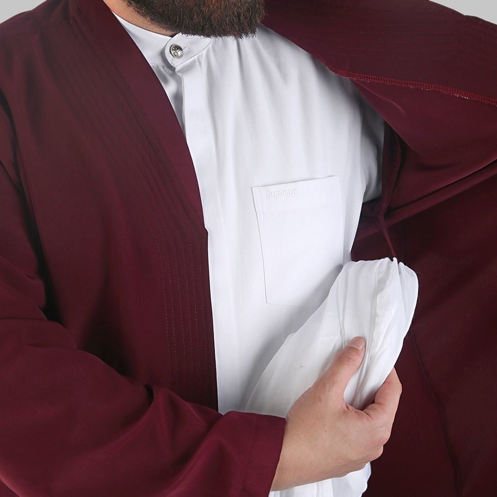 Bordo Buhara Yaka Namaz Cübbesi