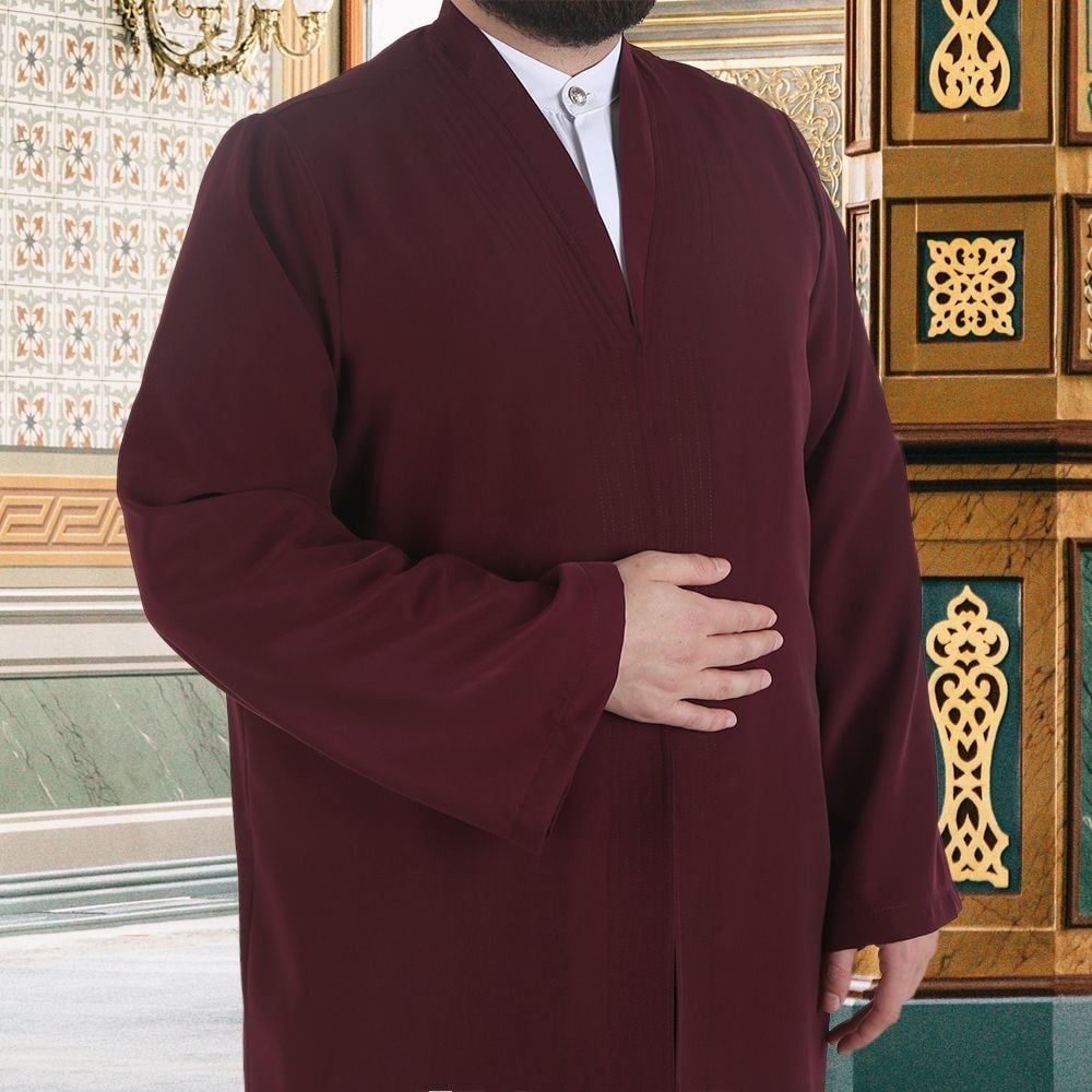 Bordo Buhara Yaka Namaz Cübbesi