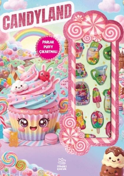 Candyland - Puffy Parlak Çıkartmalı Boyama Kitabı
