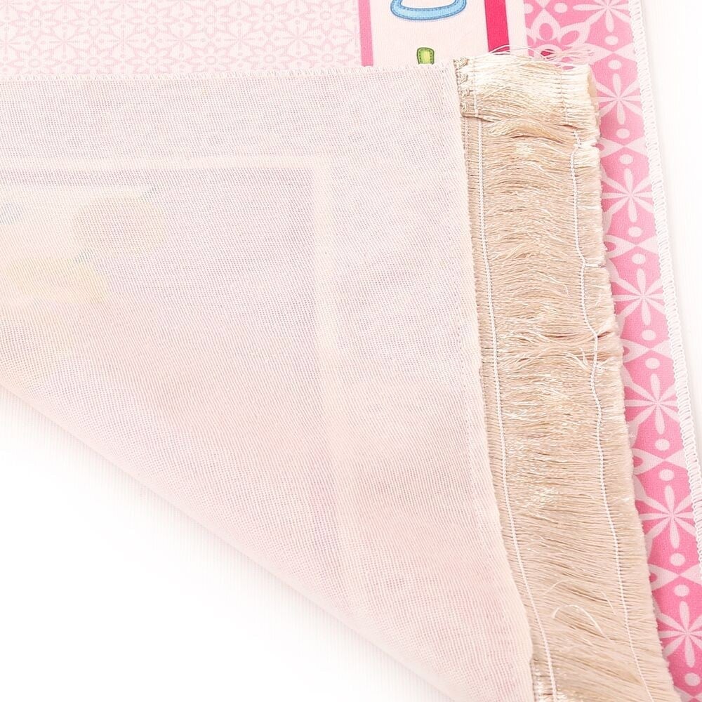 Çocuk Seccadesi Aksa Pembe 82×45 cm 110 gr - Tesbih Hediyeli