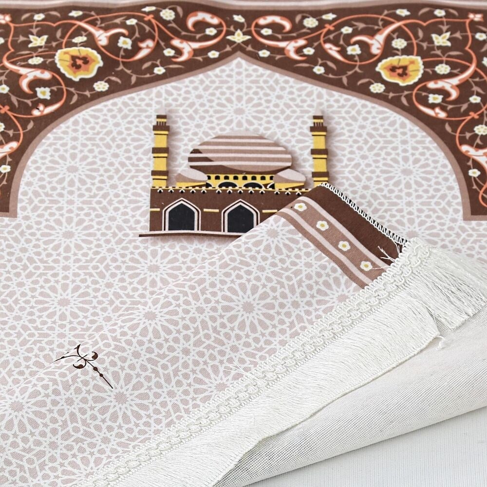 Çocuk Seccadesi Kudüs Kahve 82×45 cm 110 gr - Tesbih Hediyeli
