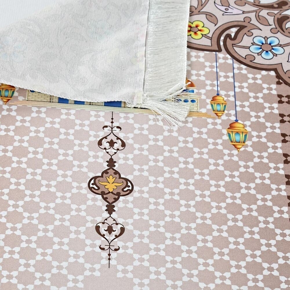 Çocuk Seccadesi Nebevi - Kahve 82×45 cm 110 gr - Tesbih Hediyeli