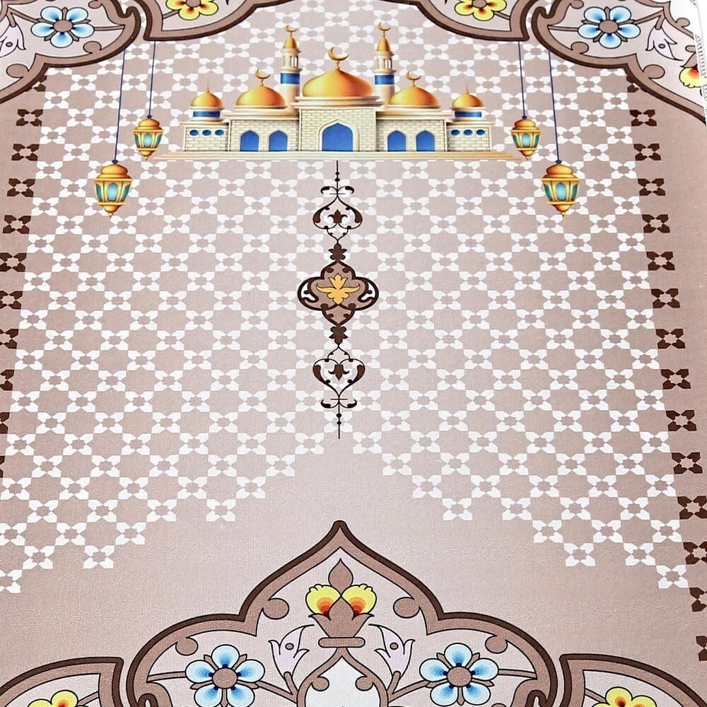 Çocuk Seccadesi Nebevi - Kahve 82×45 cm 110 gr - Tesbih Hediyeli