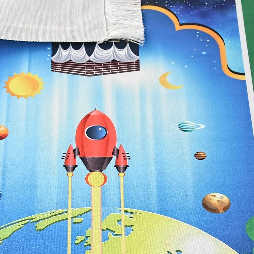 Çocuk Seccadesi Roket - Yeşil 82×45 cm 110 gr - Tesbih Hediyeli