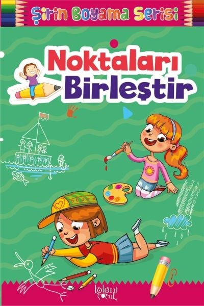 Çocuklar için Okul Öncesi Şirin Boyama Kitabı - Noktaları Birleştir