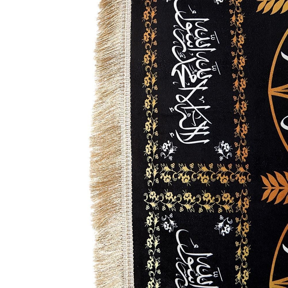 Dijital Baskılı Tabut Örtüsü Siyah  Raşel Kumaş (114x240 cm) 880 gr