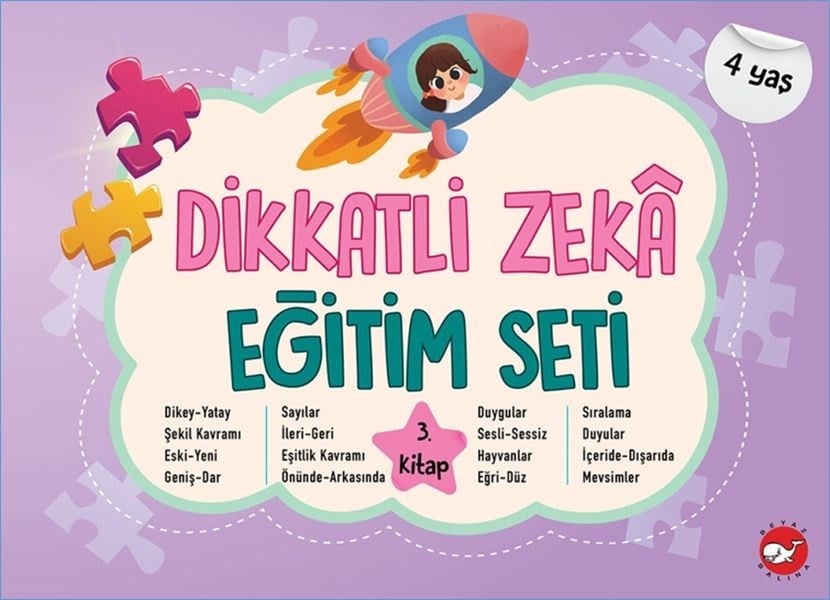 Dikkatli Zekâ Eğitim Seti 3. Kitap (4 Yaş)