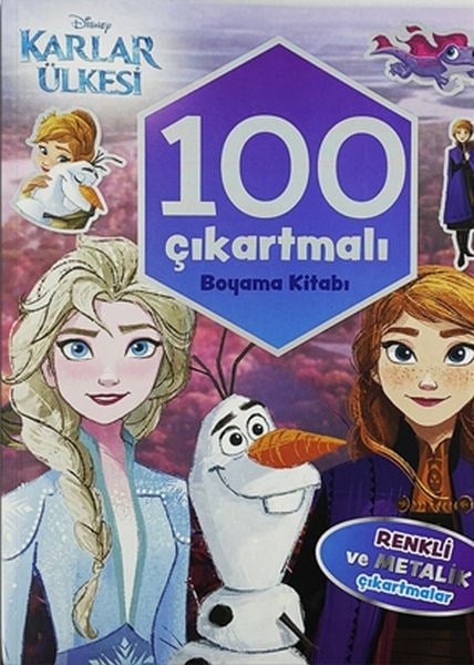 Disney Karlar Ülkesi 100 Çıkartmalı Boyama Kitabı (Renkli Ve Metalik Çıkartmalar)