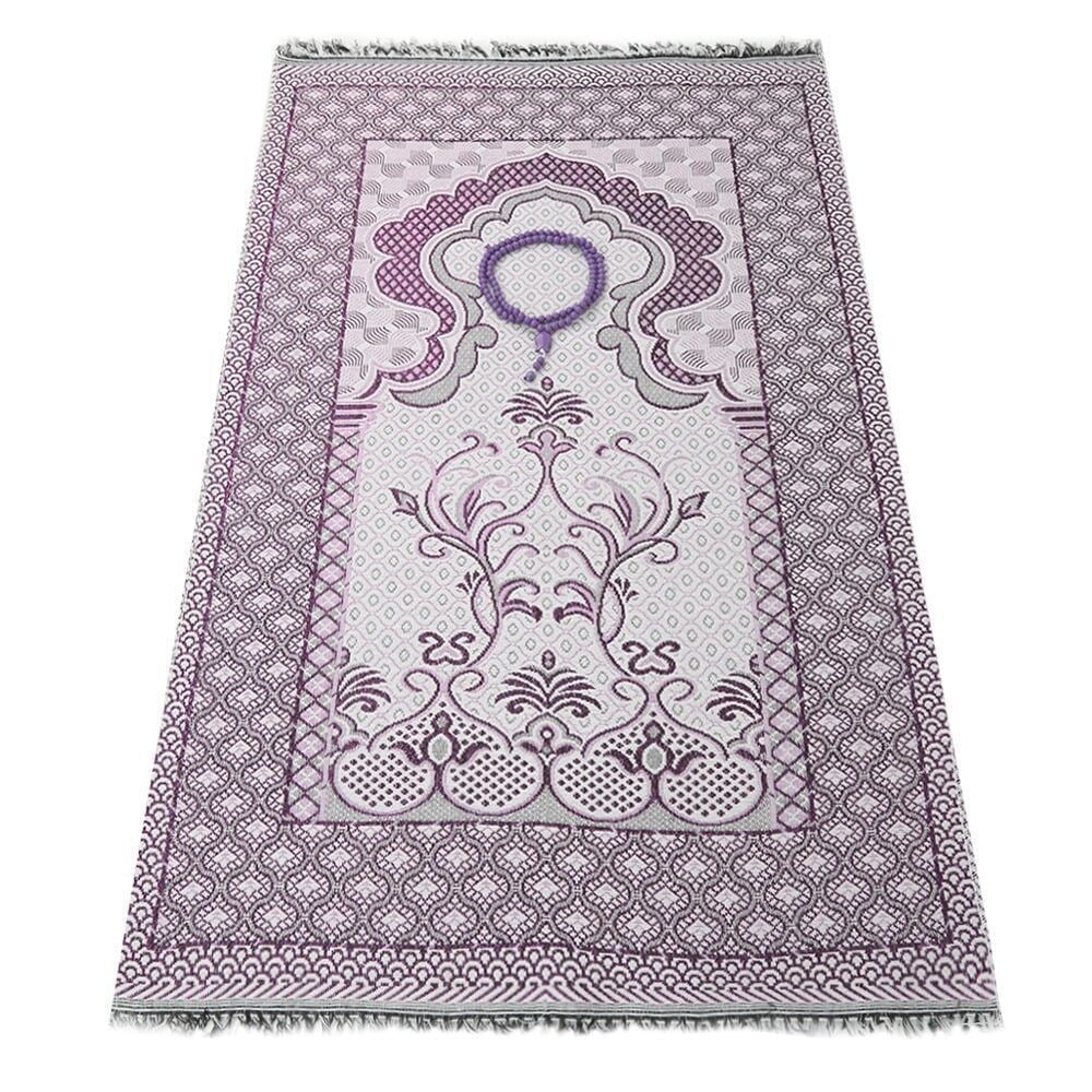 Ekonomik Çanta Boy Yasin, Seccade, Tesbih, Zikirmatik, Süslemeli Asetat Kutulu (23*26 cm -475gr)-Gül Kurusu