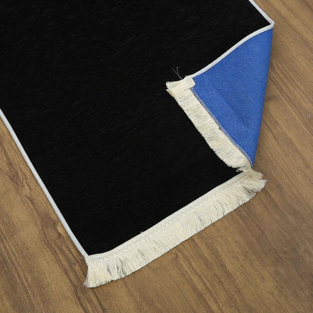 El Kuba Lüks Astarlı Biyeli Seccade Siyah (66X125cm) 565 gr