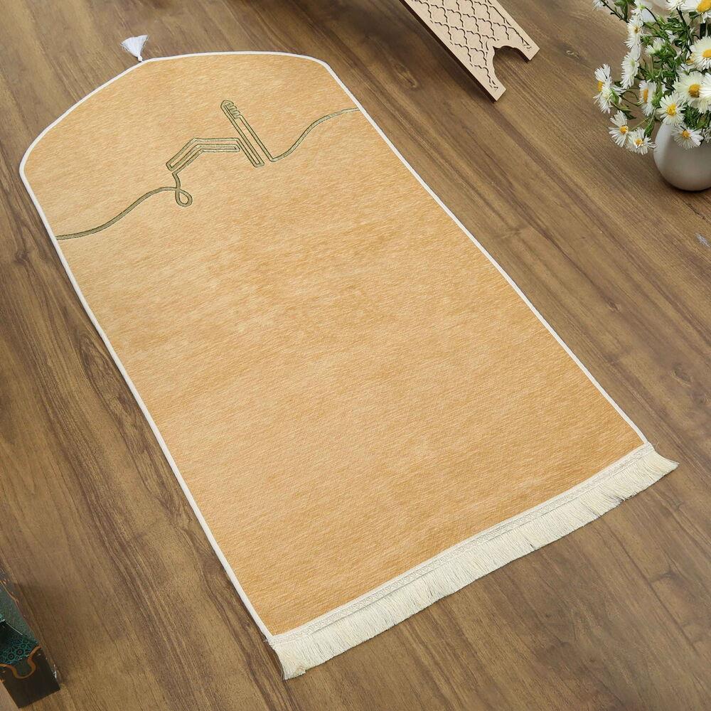 El Kuba Lüks Astarlı Biyeli Seccade Vizon (66X125cm) 565 gr