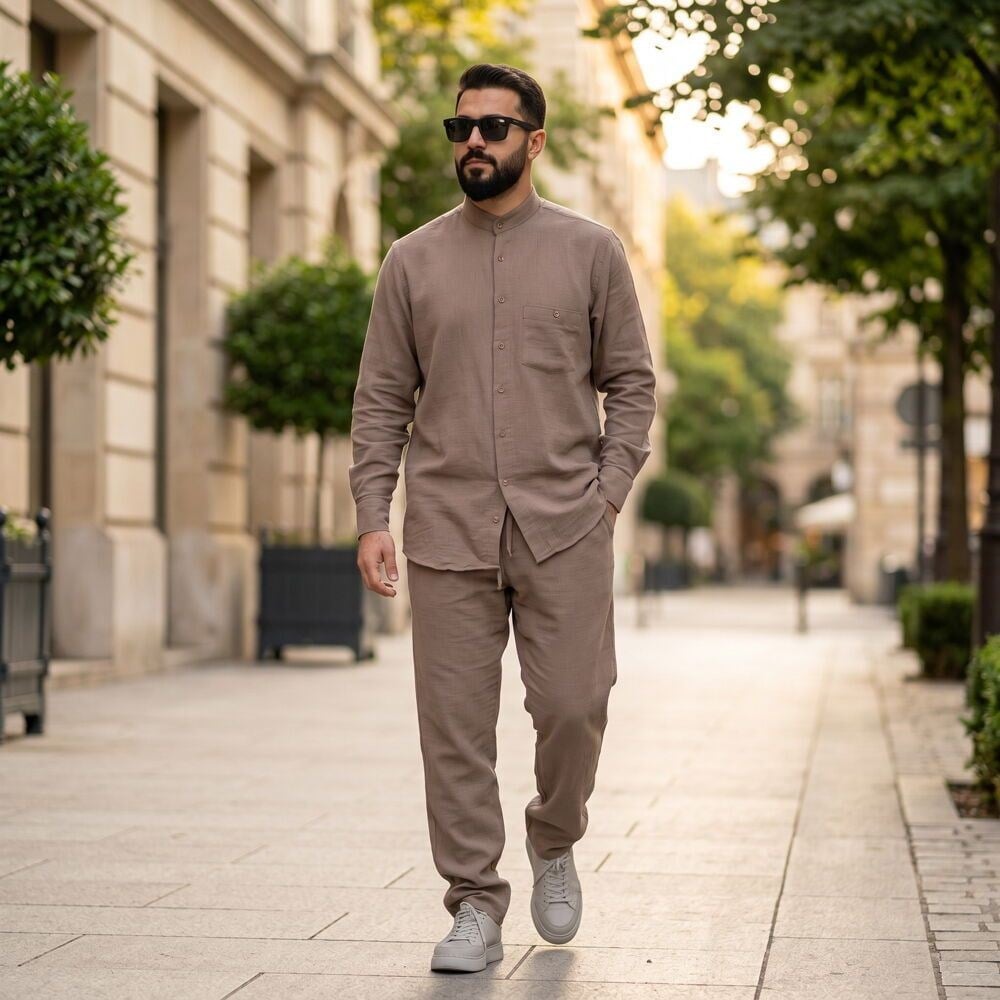 Ferah Müslin Takım - Vizon