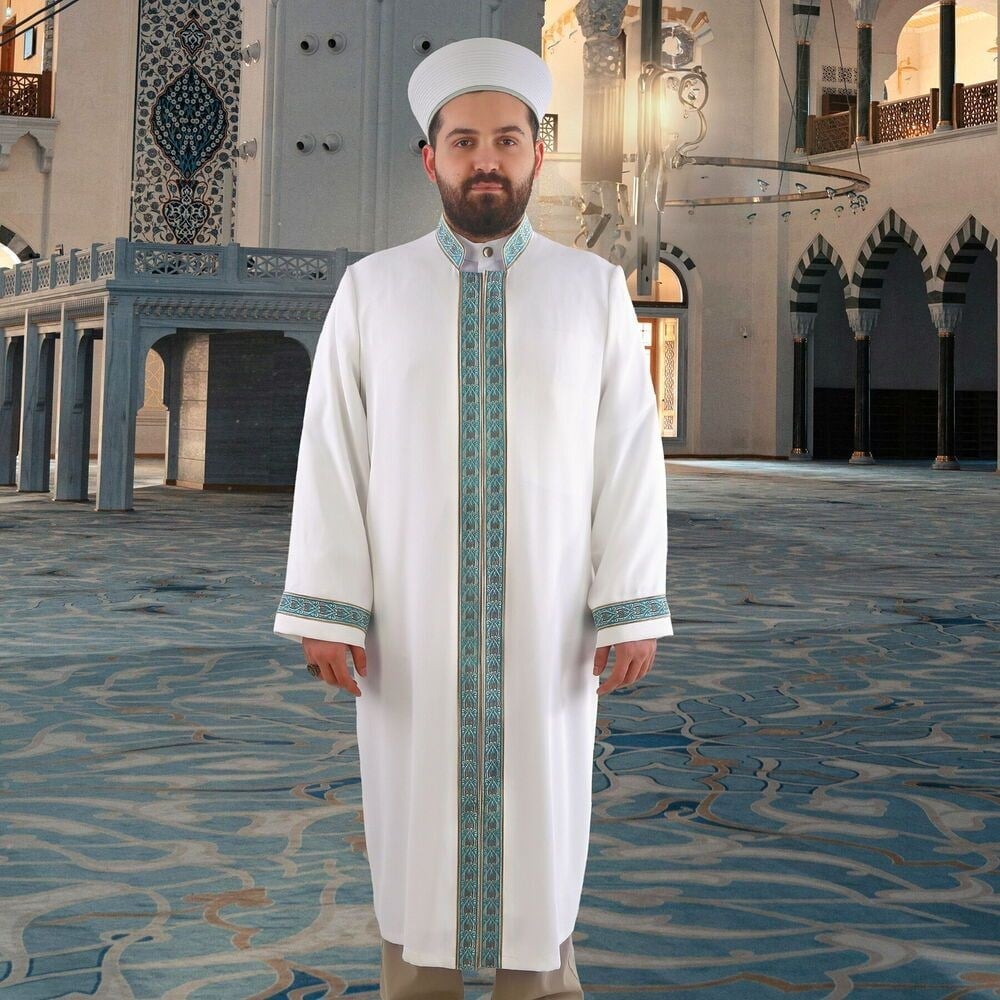Feyruz İmam Cübbesi Beyaz