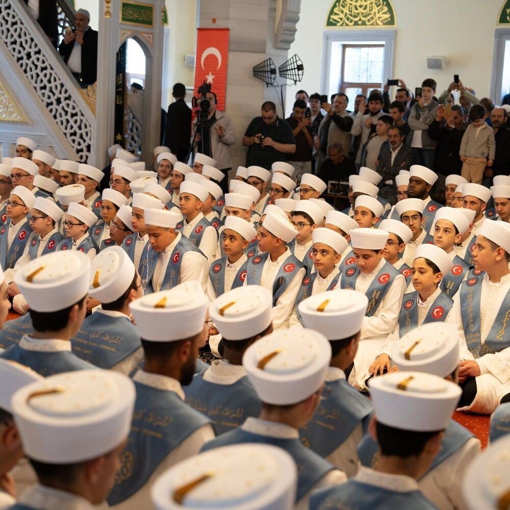 Hafızlık İcazet Atkısı Türk-Diyanet Logo İşlemeli Kursa Özel Gold Nakışlı-İndigo