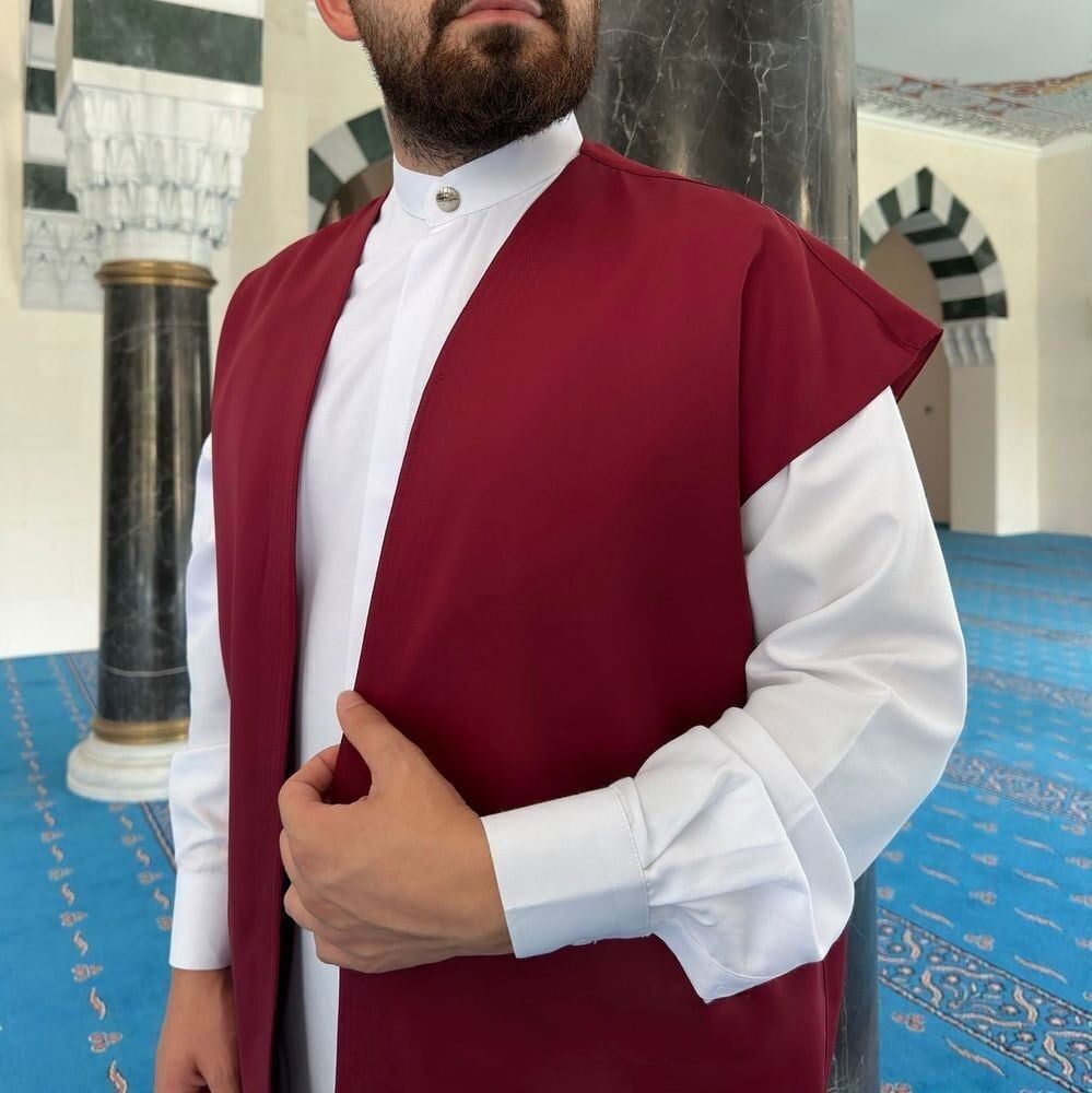 Haydari Musiki Yelek Bordo