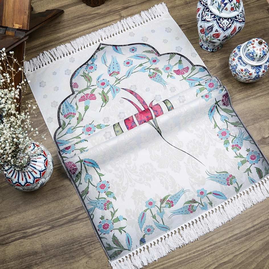 Hediyelik İnce Pamuk Seccade Fuşya - Lale 70x117 cm - 370 gr